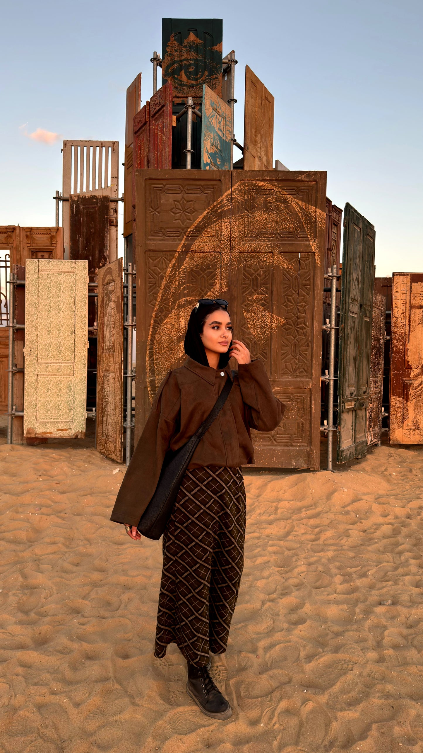 Olive Oversized Suede Jacket