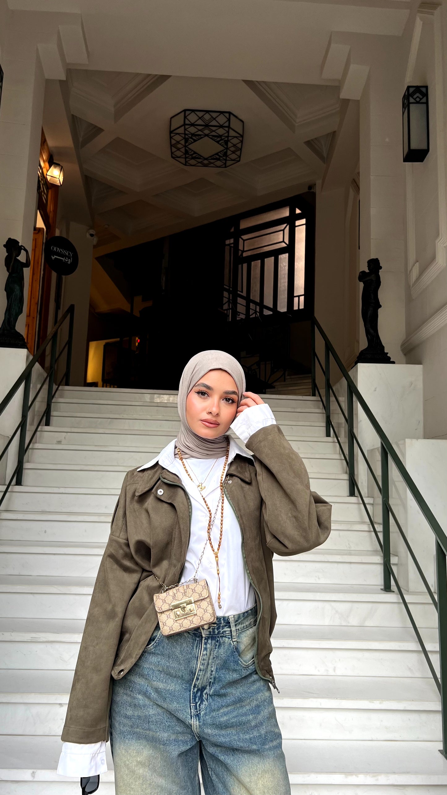 Olive Oversized Suede Jacket