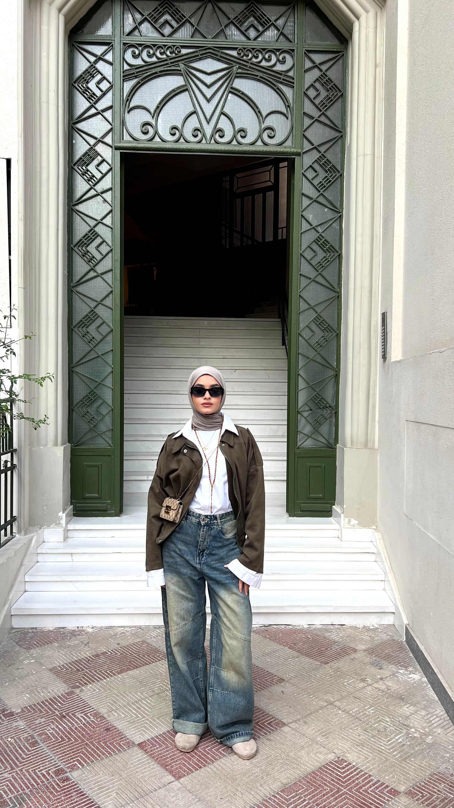 Olive Oversized Suede Jacket